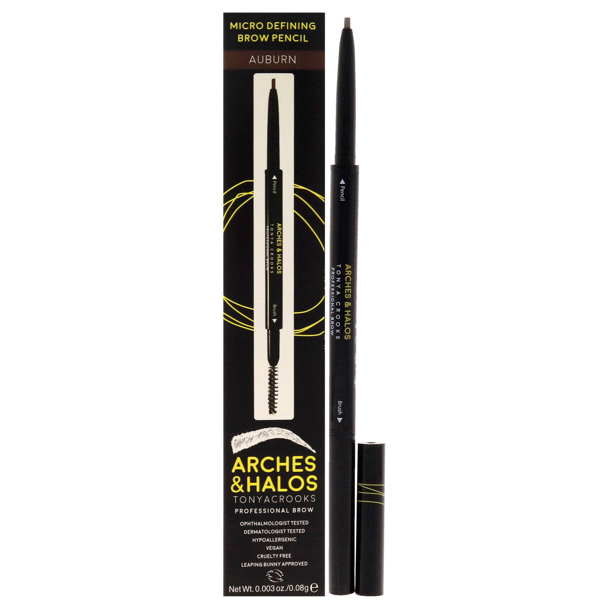 Micro Defining Brow Pencil - Auburn by Arches and Halos for Women - 0.003 oz Eyebrow Pencil, See Description, hi-res image number 0