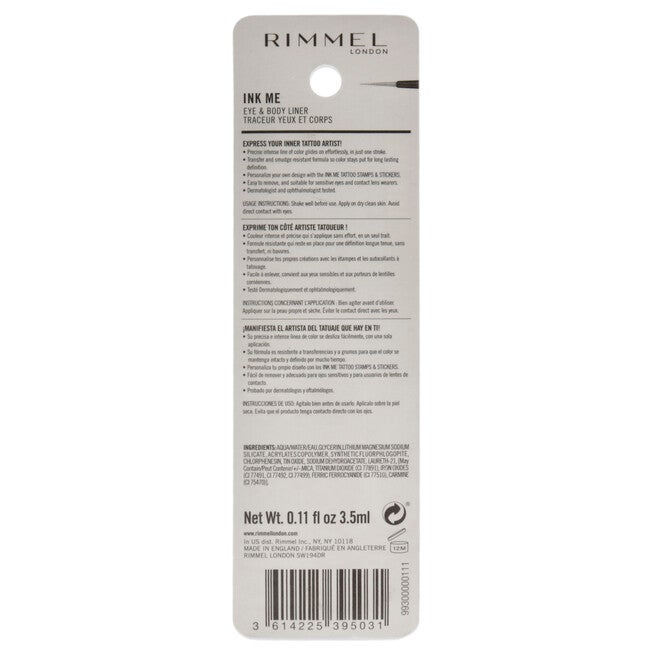 Ink Me Eyes and Body - 002 Gold by Rimmel London for Women - 0.11 oz Eyeliner, , alternate image number 4