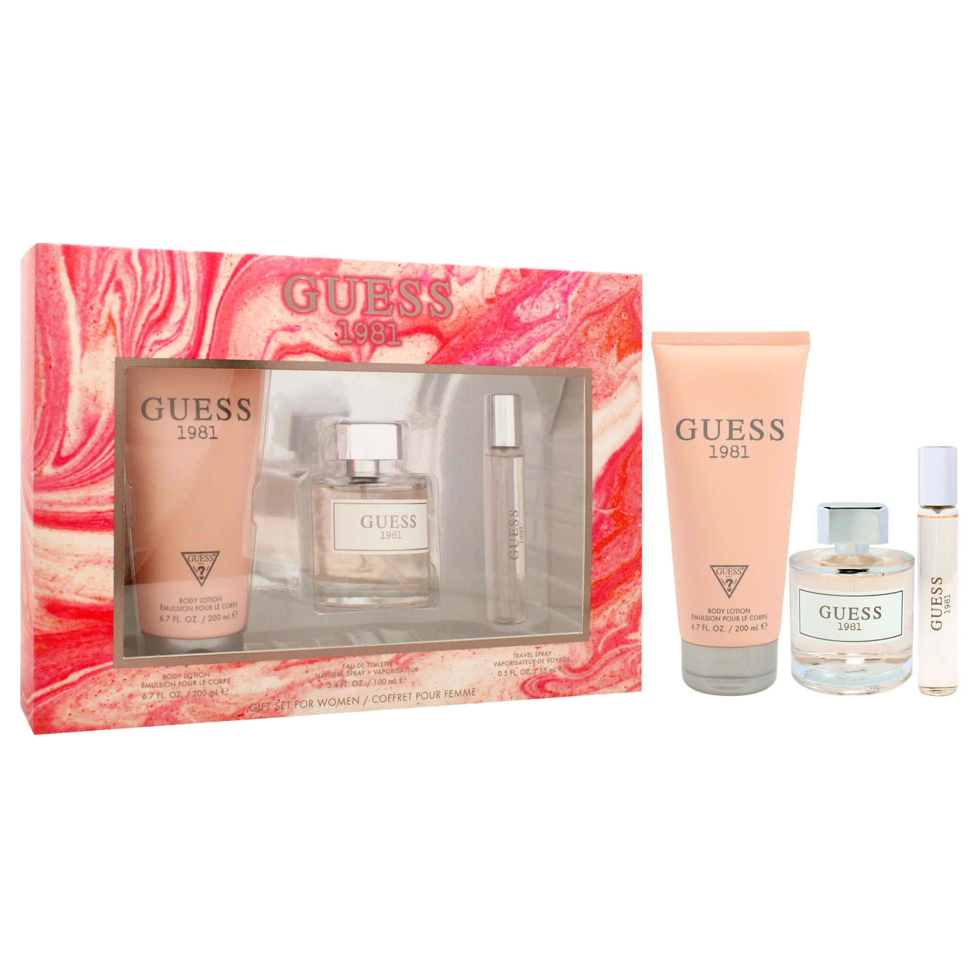Guess 1981 by Guess for Women - 3 Pc Gift Set 3.4oz EDT Spray, 0.5oz Travel Spray, 6.7oz Body Lotion, See Description, alternate image number 1