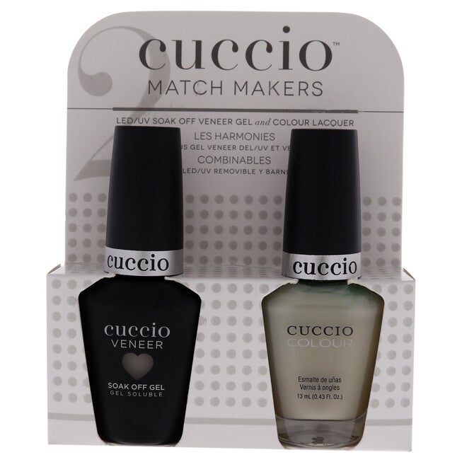 Match Makers Set - Hair Toss by Cuccio Colour for Women - 2 Pc 0.44oz Veneer Soak Of Gel Nail Polish, 0.43oz Colour Nail Polish, See Description, hi-res image number 0