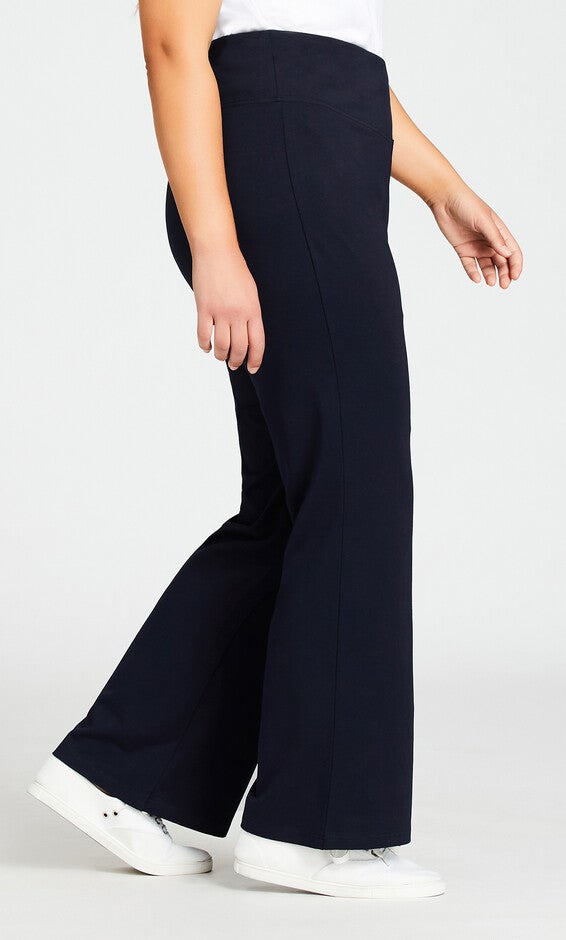 Pima Bootleg Legging Navy - average, , alternate image number 4