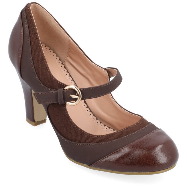 Women's Medium and Wide Width Siri Pumps, Brown, hi-res image number null