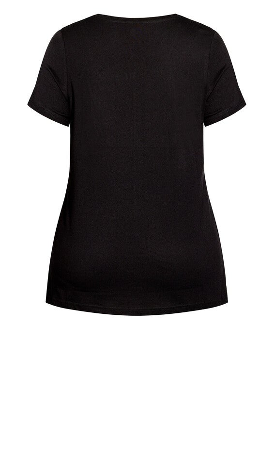 Cotton Gather V Top - black, , alternate image number 5
