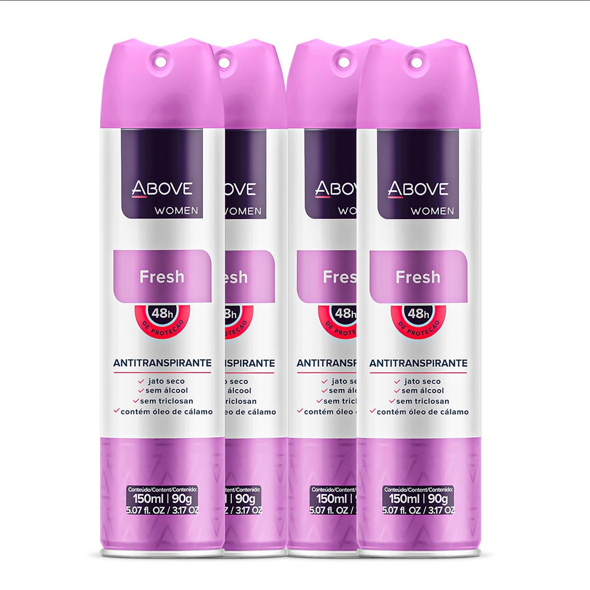 48 Hours Antiperspirant Deodorant - Fresh by Above for Women - 3.17 oz Deodorant Spray - Pack of 4, See Description, alternate image number 4