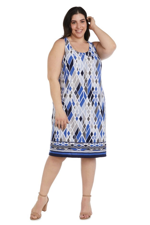 Puff Print Jacket Dress - Plus, , alternate image number null