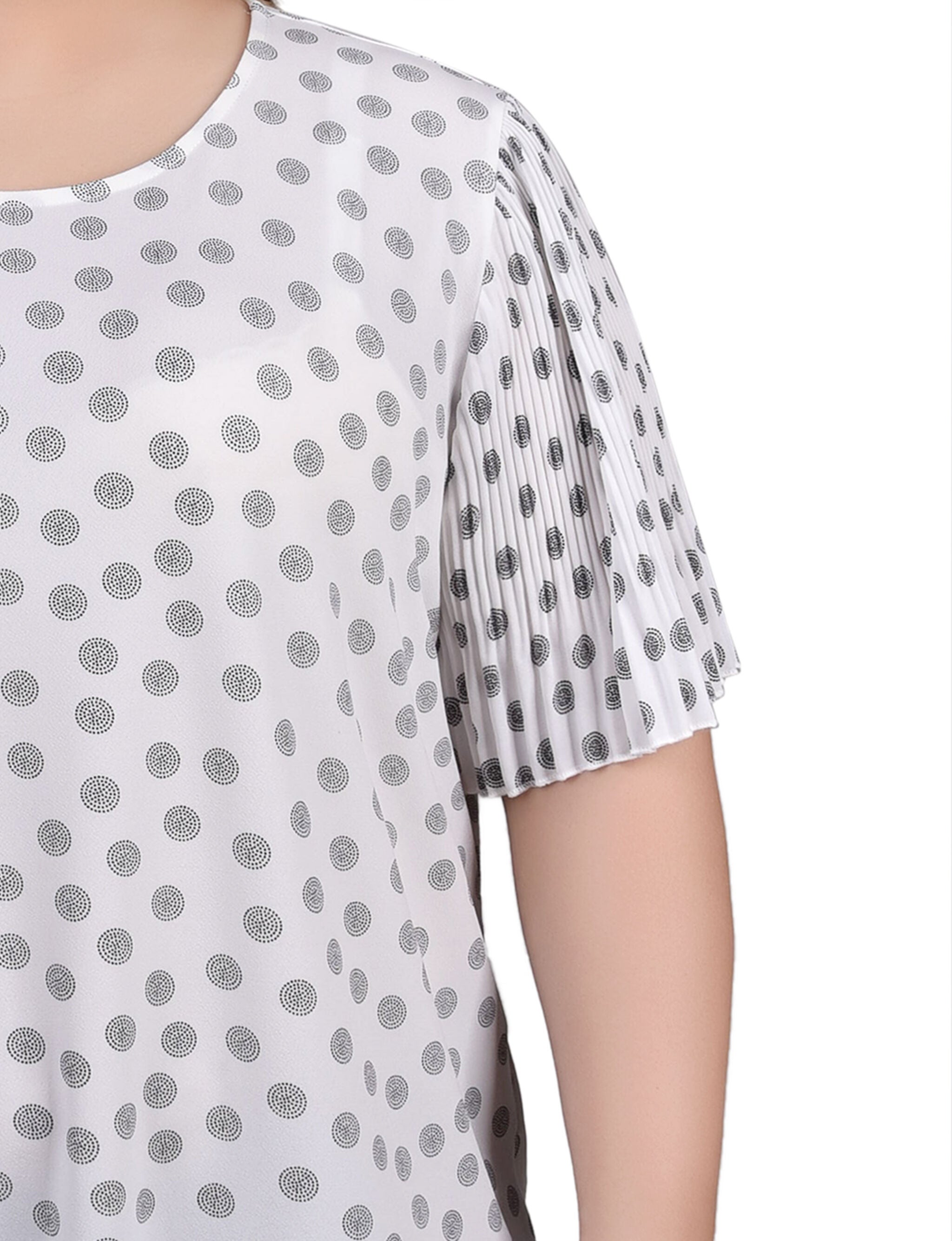 Pleated-Sleeve Top, , alternate image number 4