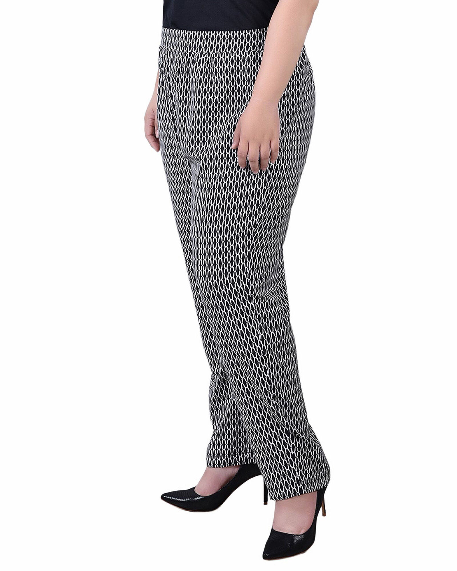 Slim Leg Pull On Pant, , alternate image number 2