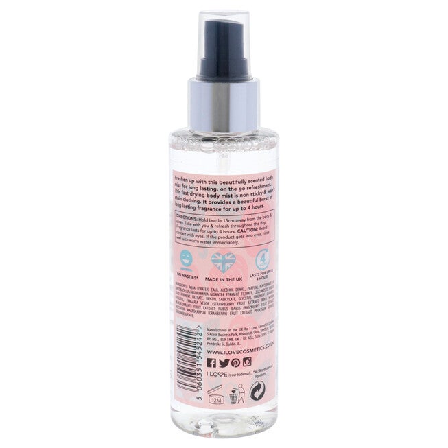Scented Body Mist - English Rose by I Love Cosmetics for Women - 5.1 oz Body Mist, See Description, alternate image number 2