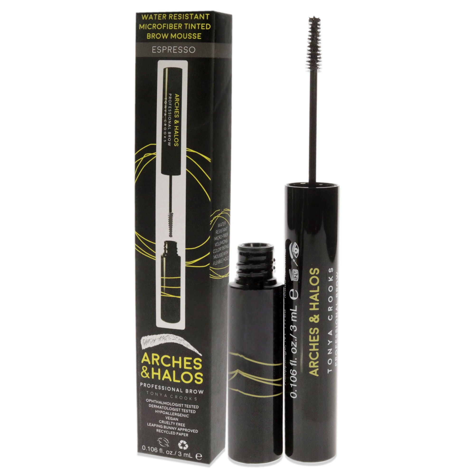 Microfiber Tinted Brow Mousse - Espresso by Arches and Halos for Women - 0.106 oz Mousse, See Description, alternate image number 3