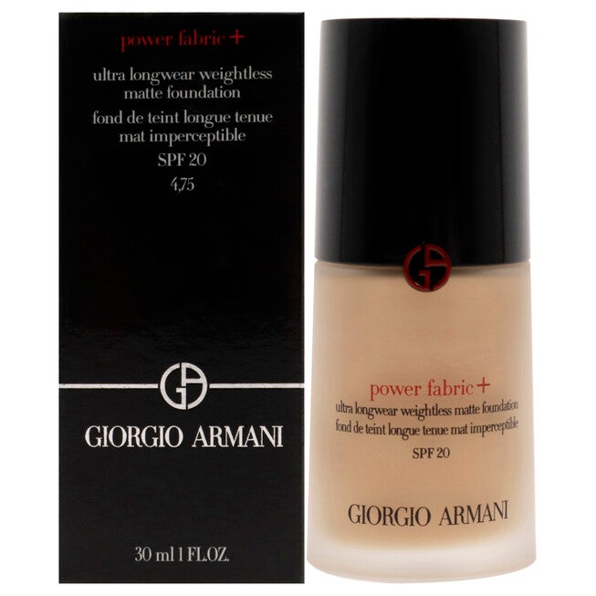 Power Fabric Plus Longwear Weightless Matte Foundation SPF 20 - 4.75 by Giorgio Armani for Women - 1 oz Foundation, See Description, hi-res image number 0