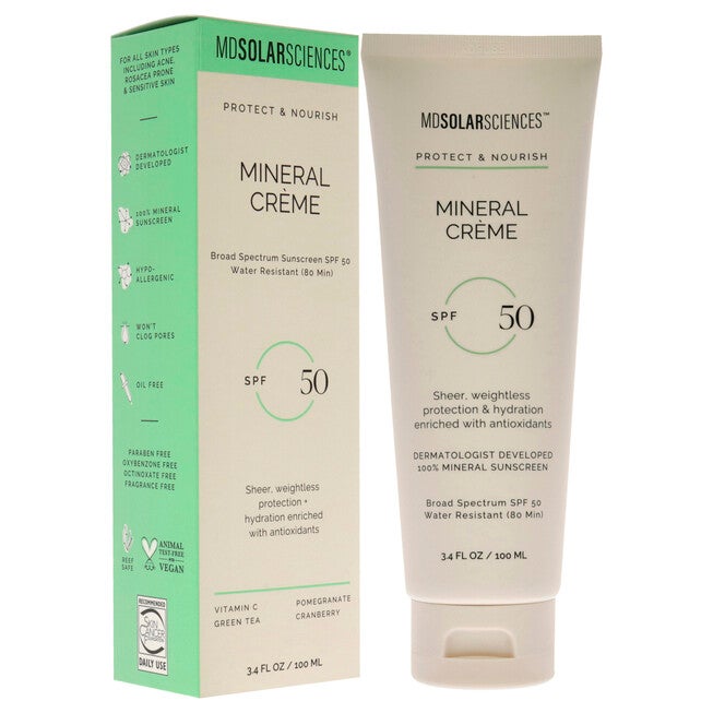 Mineral Creme SPF 50 by MDSolarSciences for Unisex - 3.4 oz Sunscreen, See Description, alternate image number 1
