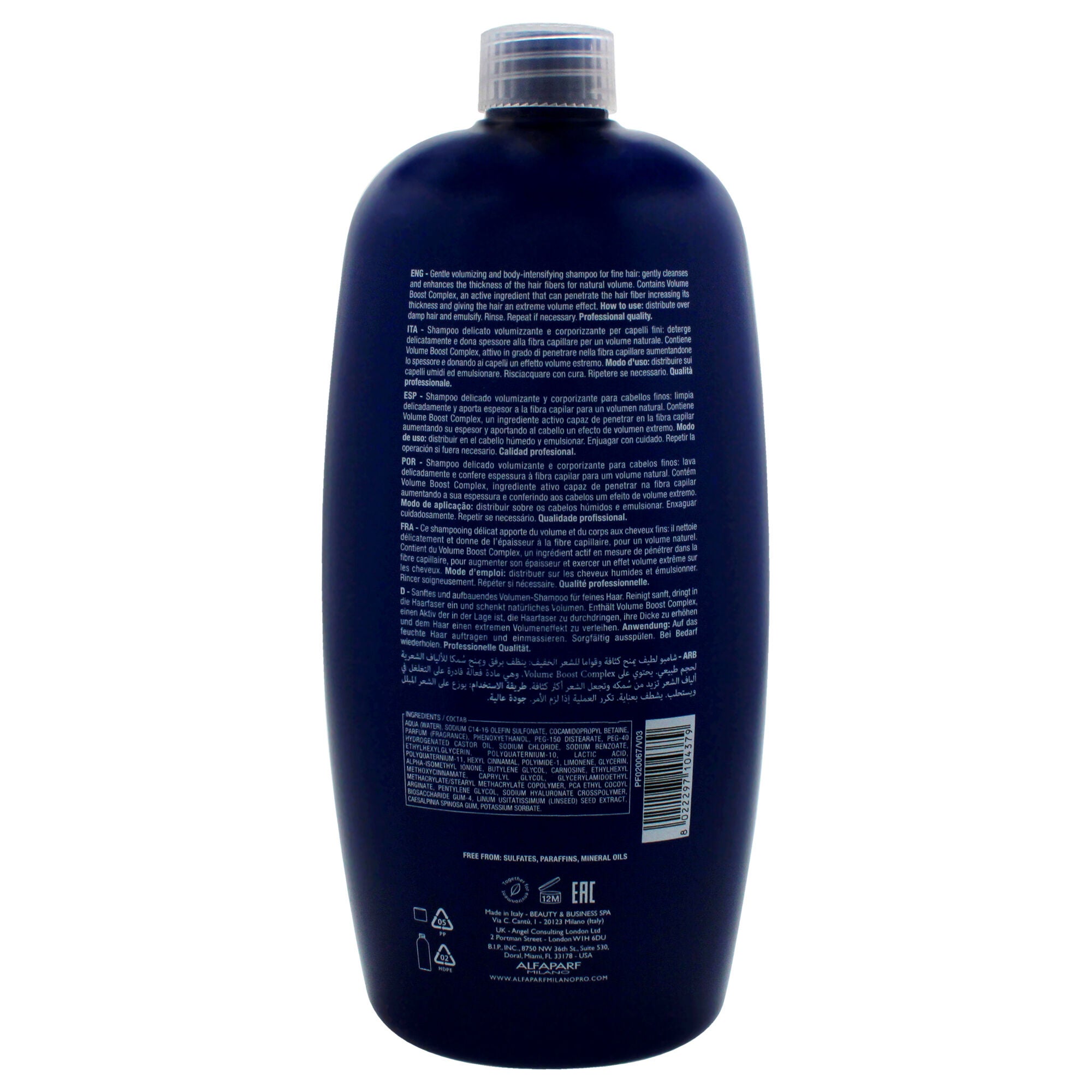 Semi Di Lino Volumizing Low Shampoo by Alfaparf Milano for Unisex - 33.8 oz Shampoo, See Description, alternate image number 2