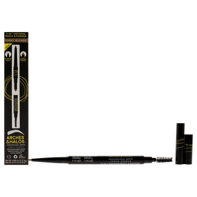 2-in-1 Defining Eyebrow Pencil and Powder - Sunny Blonde by Arches and Halos for Women - 0.017 oz Makeup, See Description, hi-res image number 0