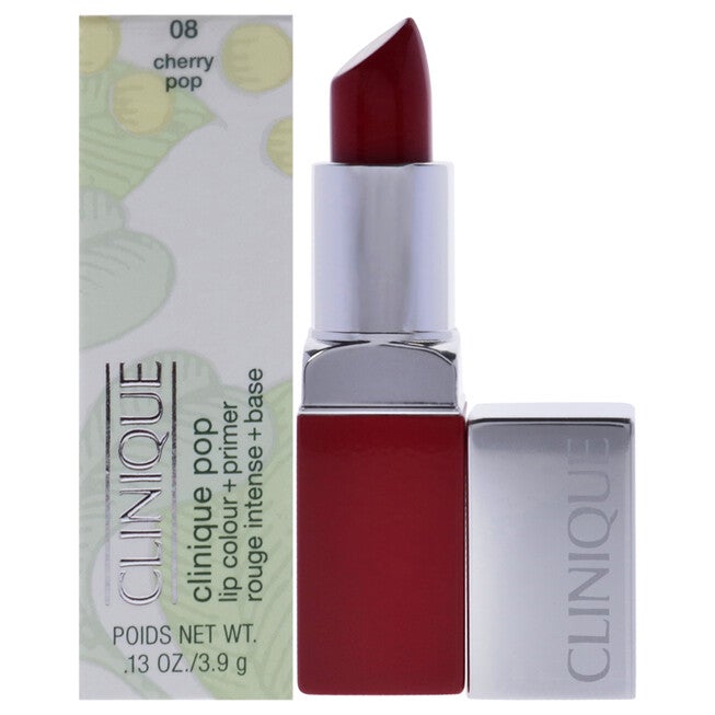 Clinique Pop Lip Colour Plus Primer - 08 Cherry Pop by Clinique for Women - 0.13 oz Lipstick, NA, hi-res image number null