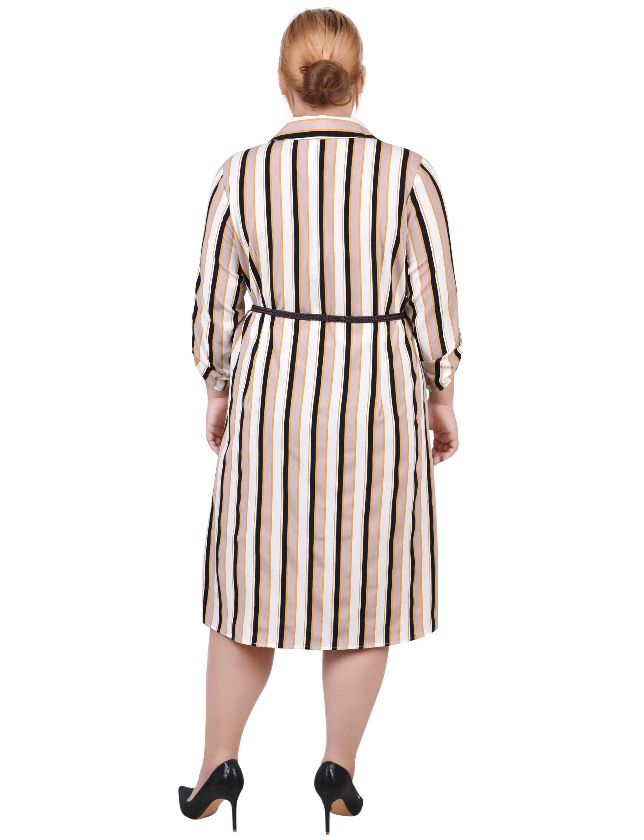 3/4 Roll Tab Sleeve Shirtdress, , alternate image number 4