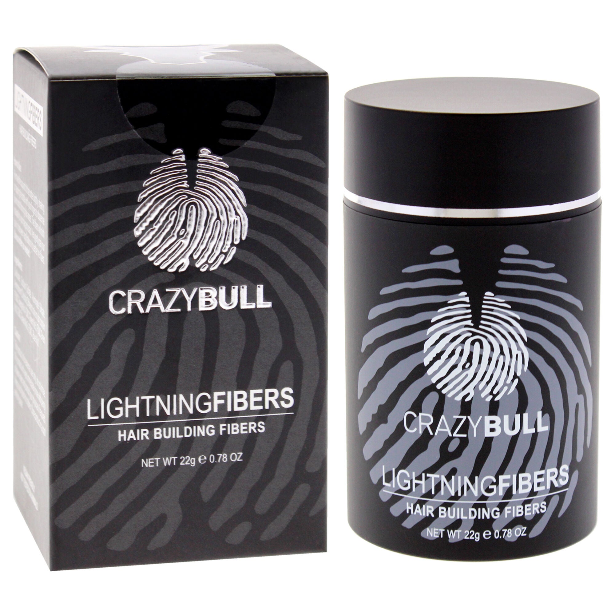 Lightning Hair Building Fibers - 5 Light Brown by Crazy Bull Hair for Men - 0.78 oz Fiber, See Description, alternate image number 1