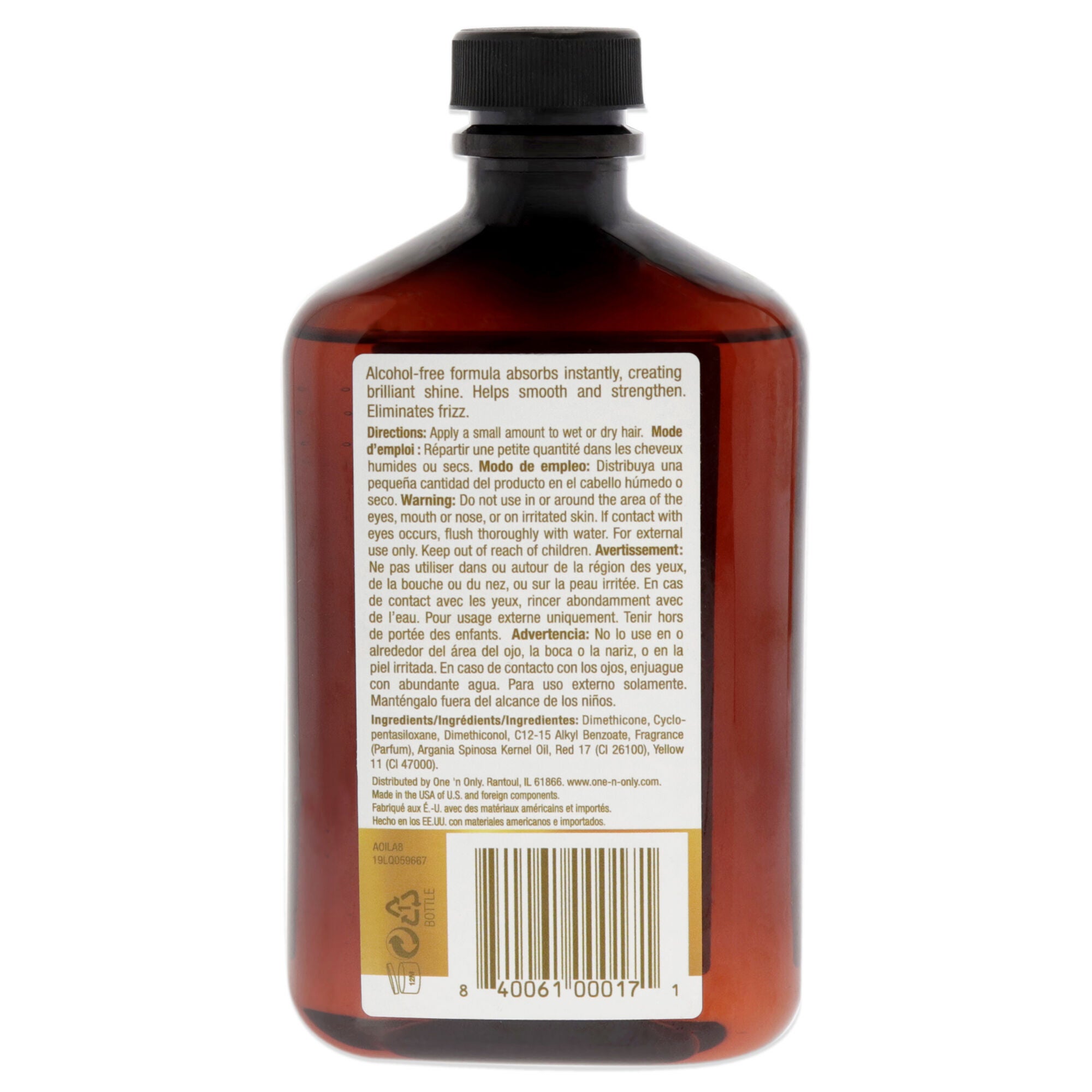 Argan Oil Treatment by One n Only for Unisex - 8 oz Treatment, See Description, alternate image number 1