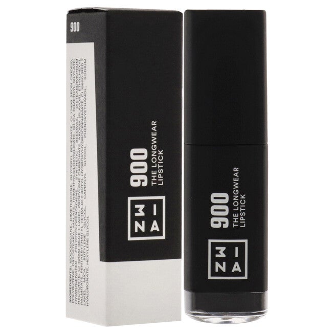 The Longwear Lipstick - 900 Black by 3INA for Women - 0.20 oz Lipstick, NA, alternate image number null