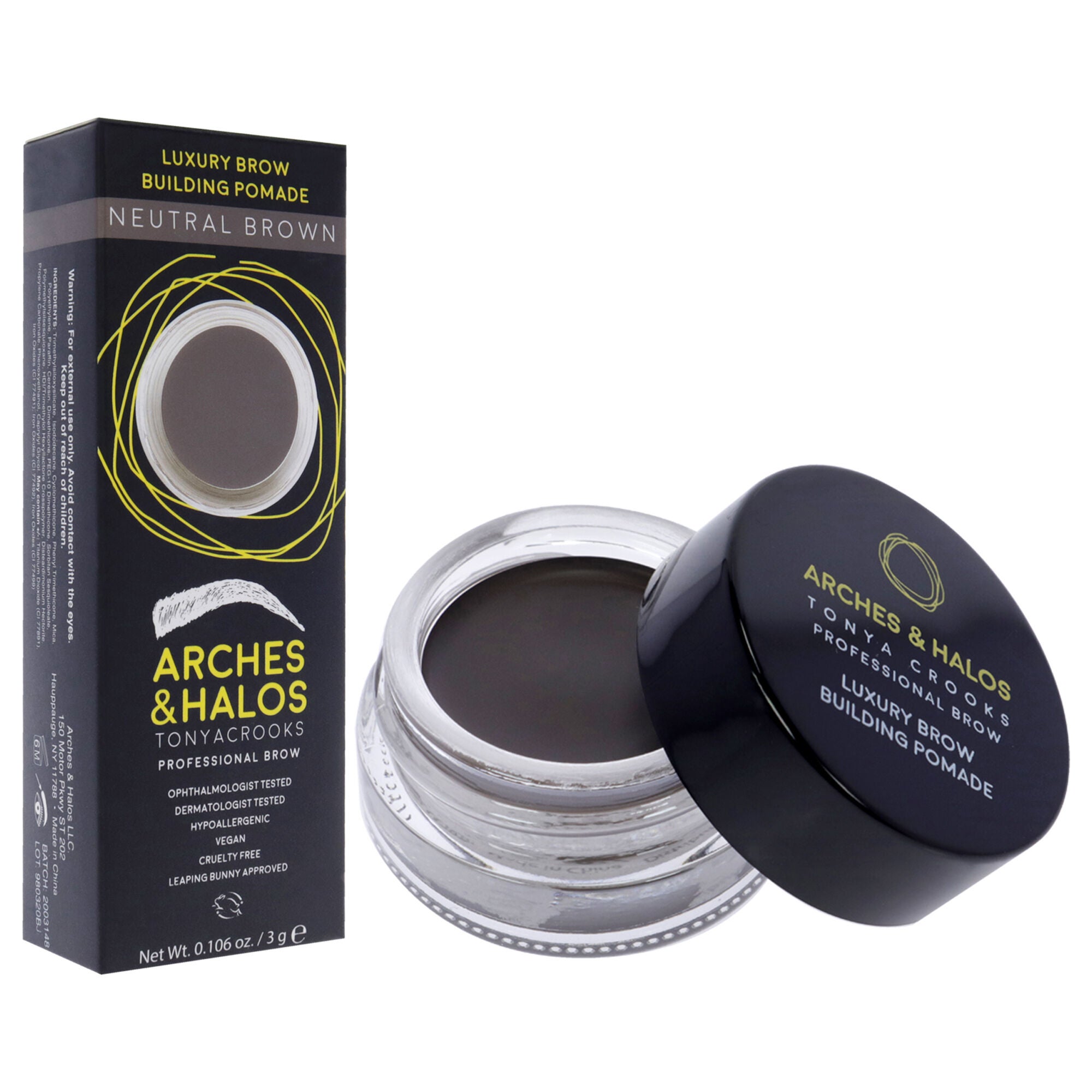 Luxury Brow Buiding Pomade - Neutral Brown by Arches and Halos for Women - 0.106 oz Pomade, See Description, alternate image number 1