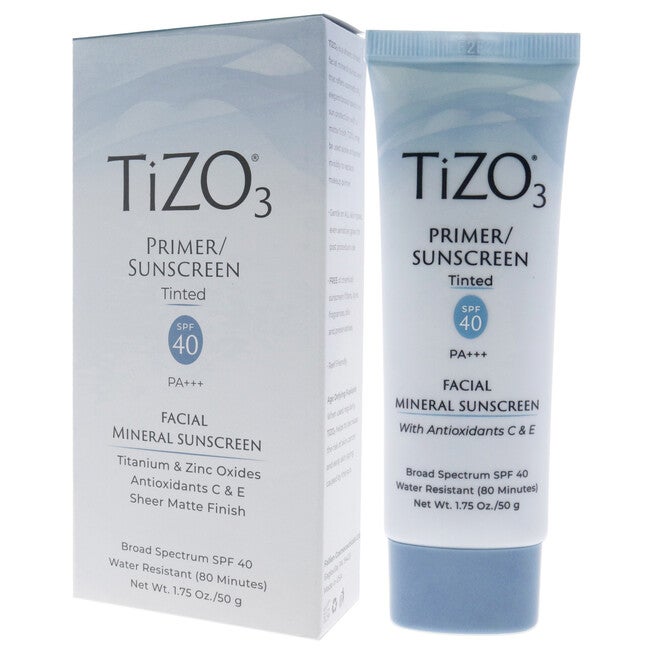 Tizo3 Facial Primer Tinted SPF 40 by Tizo for Unisex - 1.75 oz Sunscreen, NA, alternate image number null
