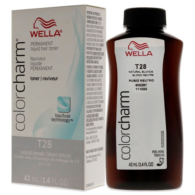 Color Charm Permanent Liquid Toner - T28 Natural Blonde by Wella for Unisex - 1.4 oz Toner, NA, alternate image number null