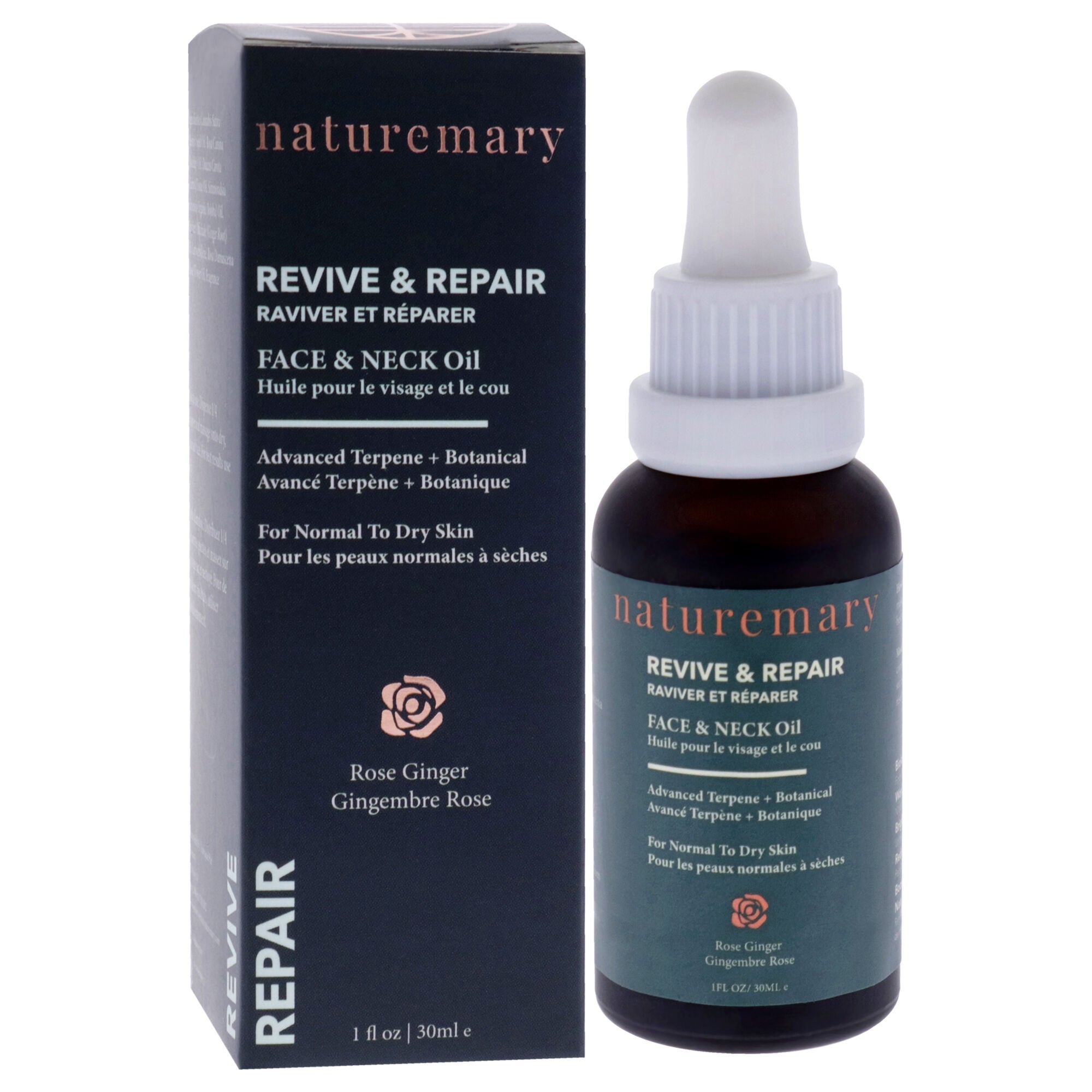 Revive and Repair Face and Neck Oil - Rose Ginger by Naturemary for Unisex - 1 oz Oil, See Description, alternate image number 2