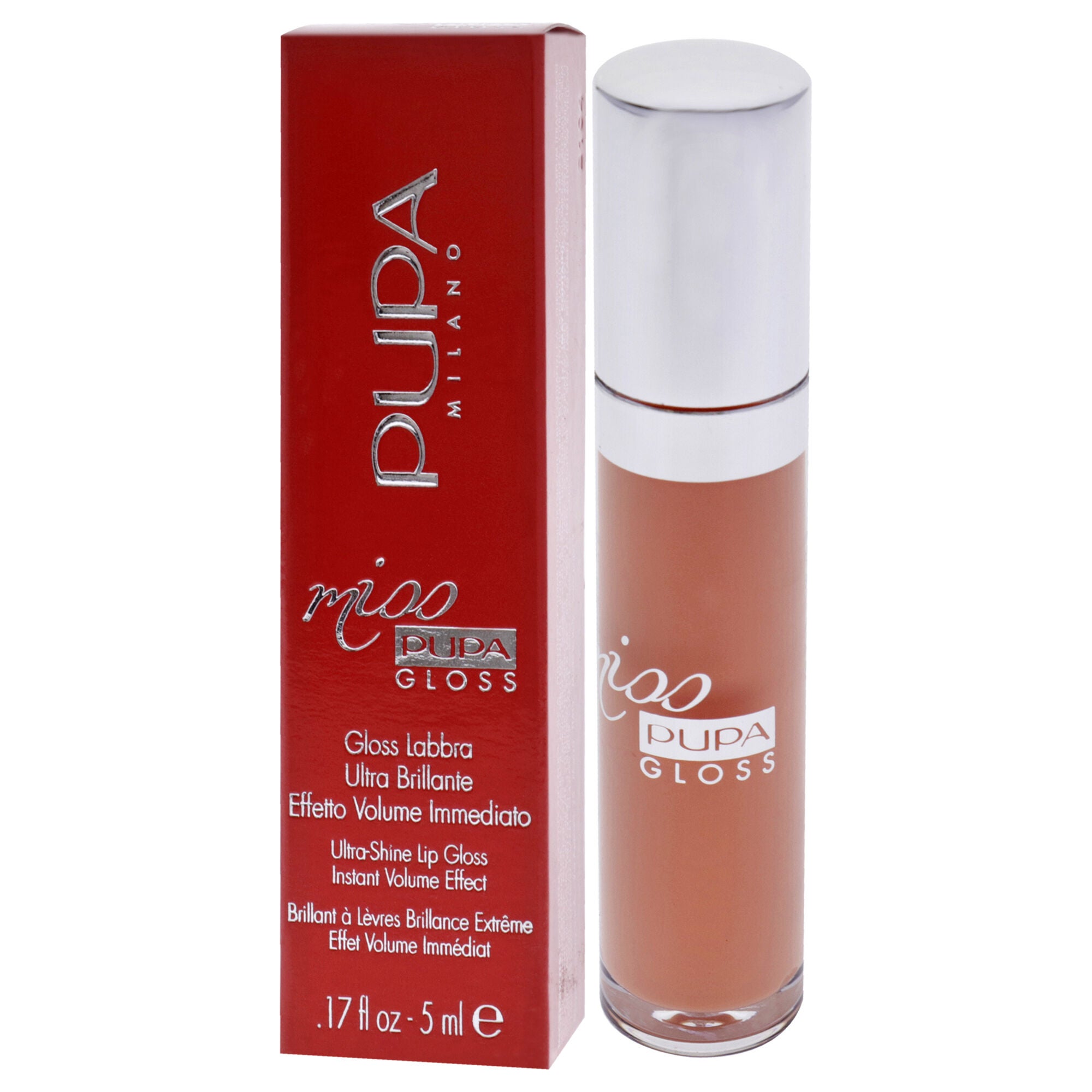 Miss Pupa Gloss Ultra-Shine Lip Gloss - 201 Tender Apricot by Pupa Milano for Women - 0.17 oz Lip Gloss, , alternate image number 7