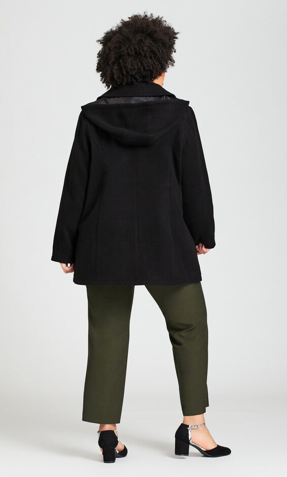 Faux Wool Peacoat - black, , alternate image number 3