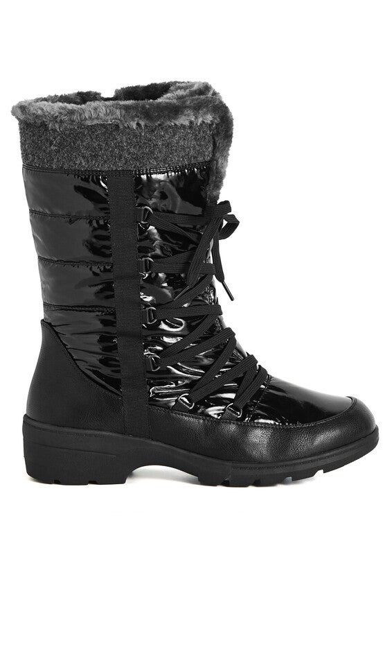 WIDE FIT Jen Cold Weather Boot - black, , alternate image number 1