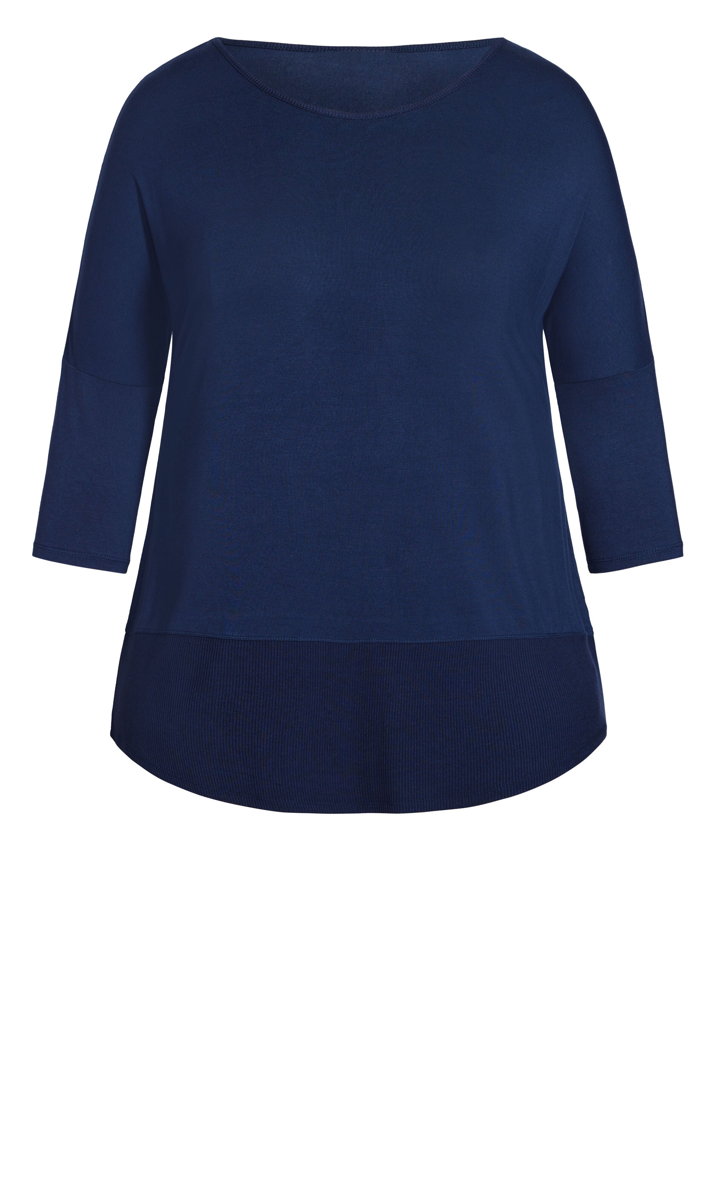 Contrast Rib Top - navy, , alternate image number 3
