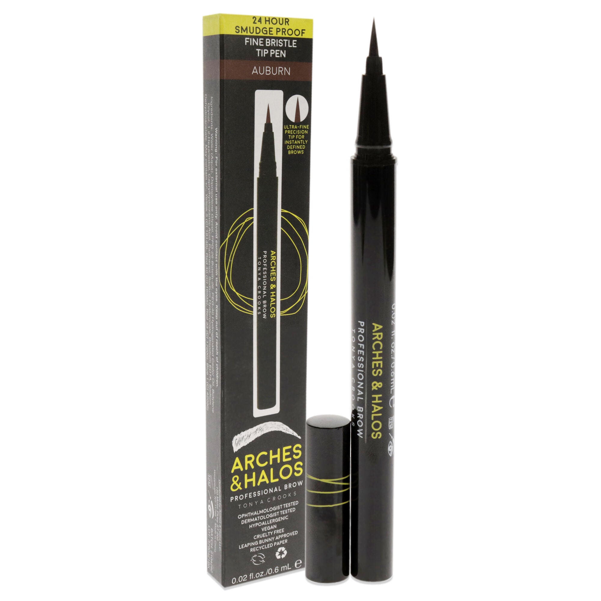 Fine Bristle Tip Pen - Auburn by Arches and Halos for Women - 0.02 oz Eyebrow Pen, See Description, alternate image number 1