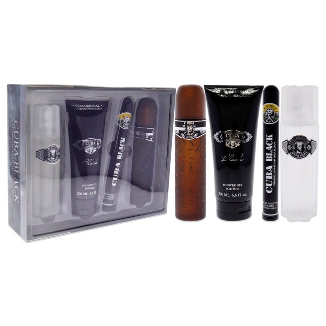 Cuba Black by Cuba for Men - 4 Pc Gift Set 3.4oz EDT Spray, 1.7oz EDT Spray, 3.3oz After Shave, 6.7oz Shower Gel, , alternate image number 7