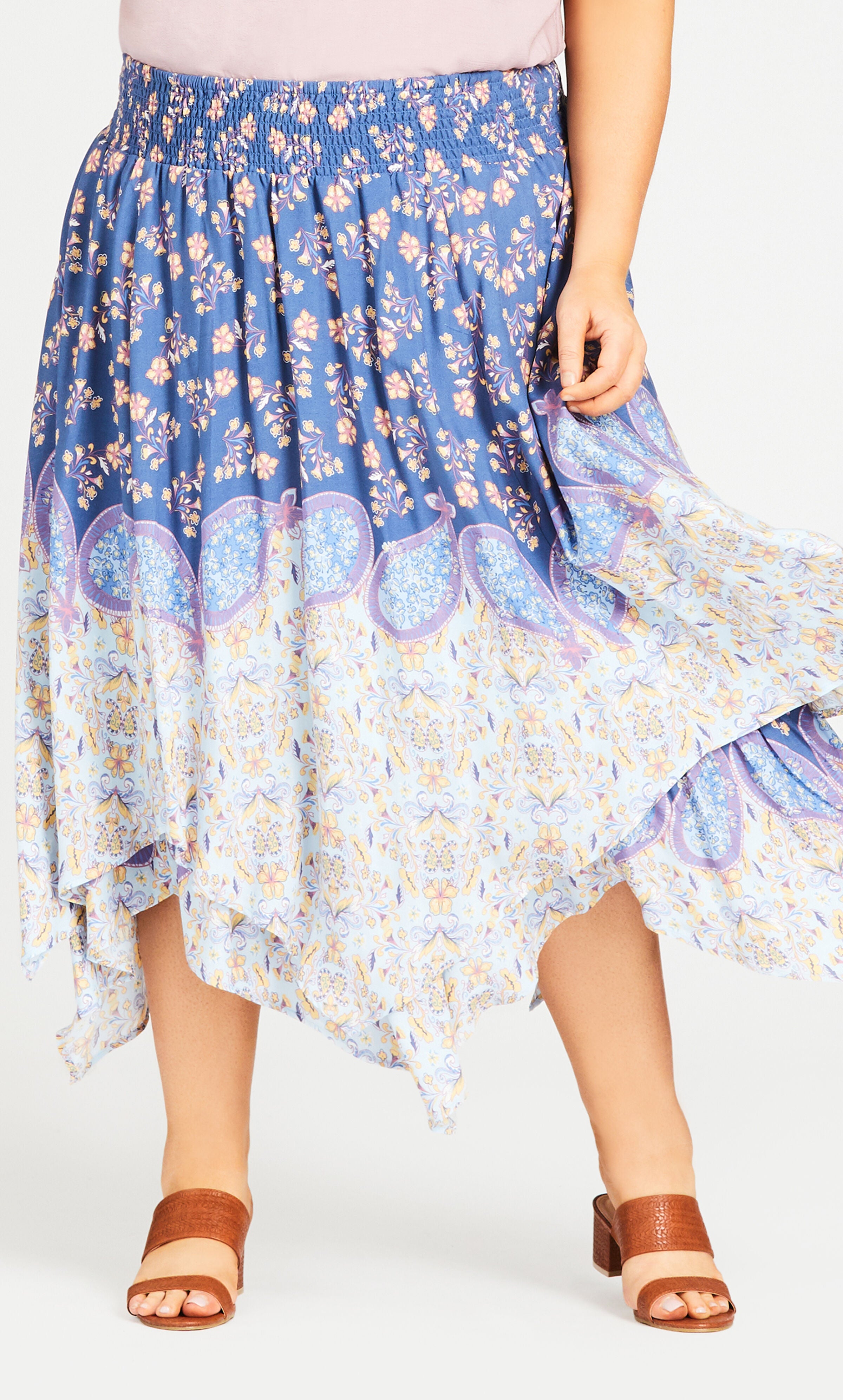 Nora Hanky Hem Skirt - blue, , alternate image number 1