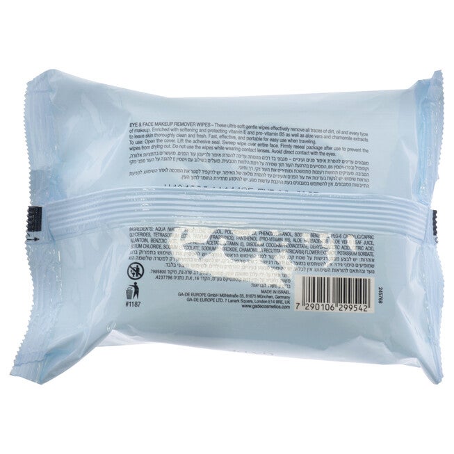 Eye and Face Makeup Remover Wipes by GA-DE for Women - 30 Count Wipes, See Description, alternate image number 1
