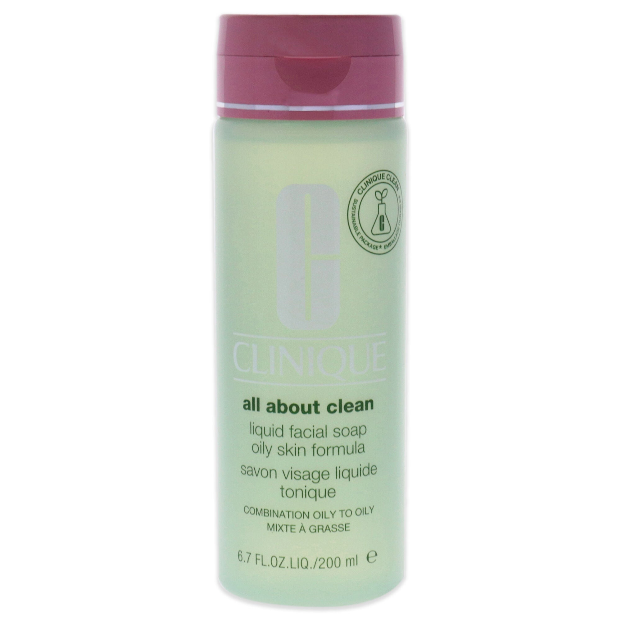 All About Clean Liquid Facial Soap Oily Skin Formula by Clinique for Unisex - 6.7 oz Soap, See Description, hi-res image number 0