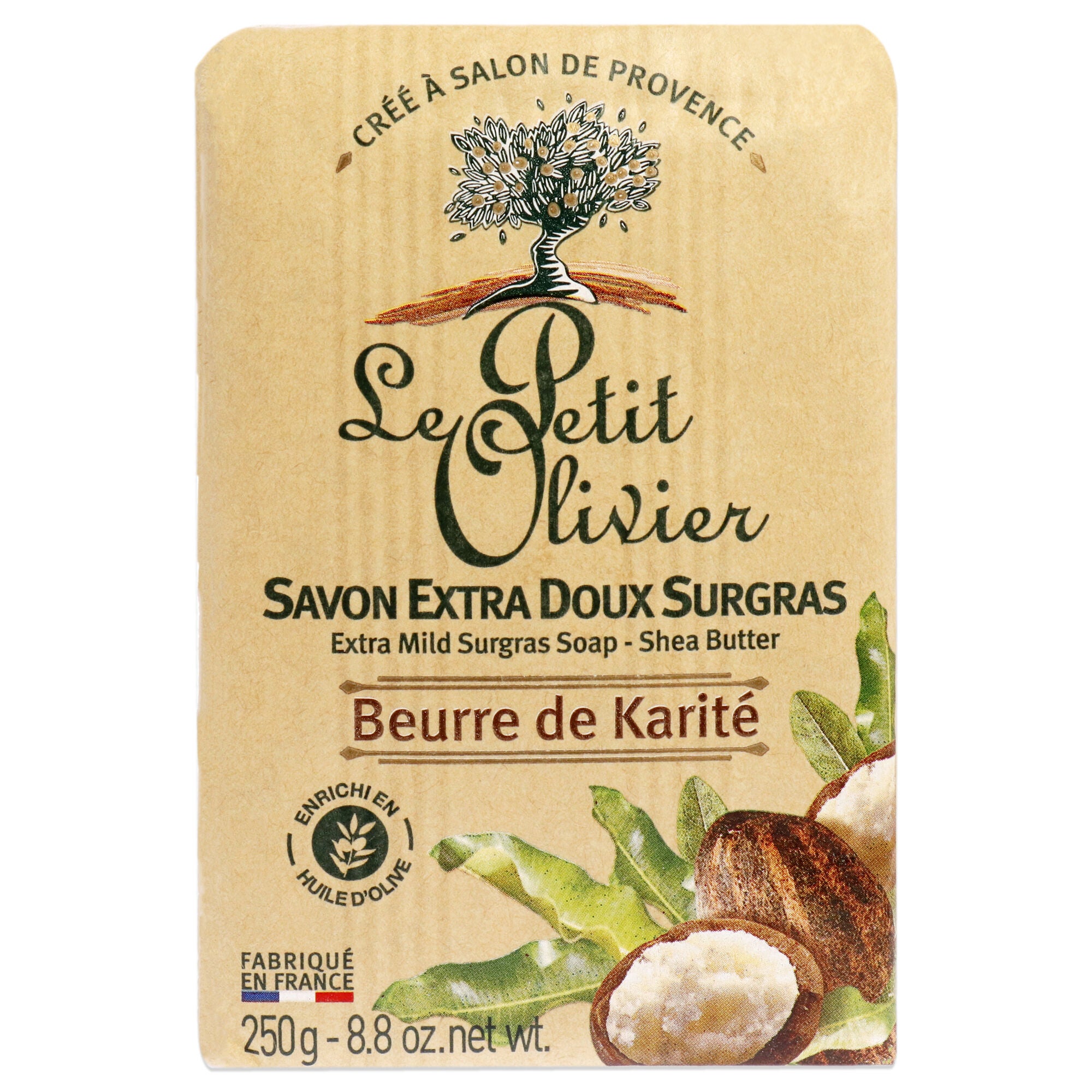 Extra Mild Surgras Soap - Shea Butter by Le Petit Olivier for Men - 8.8 oz Soap, See Description, hi-res image number 0