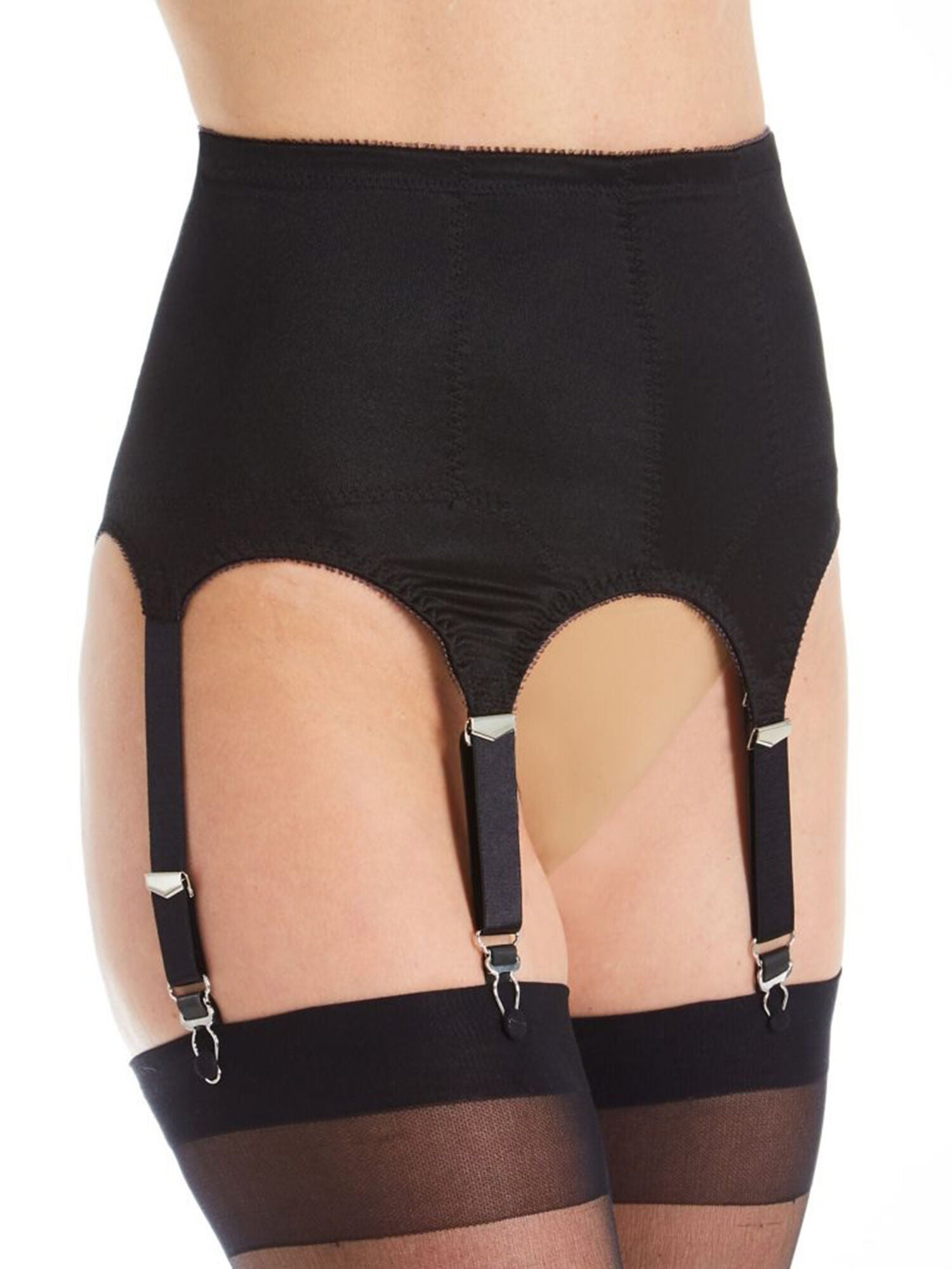 Control Shaping Garter Belt, Black / black, alternate image number 1