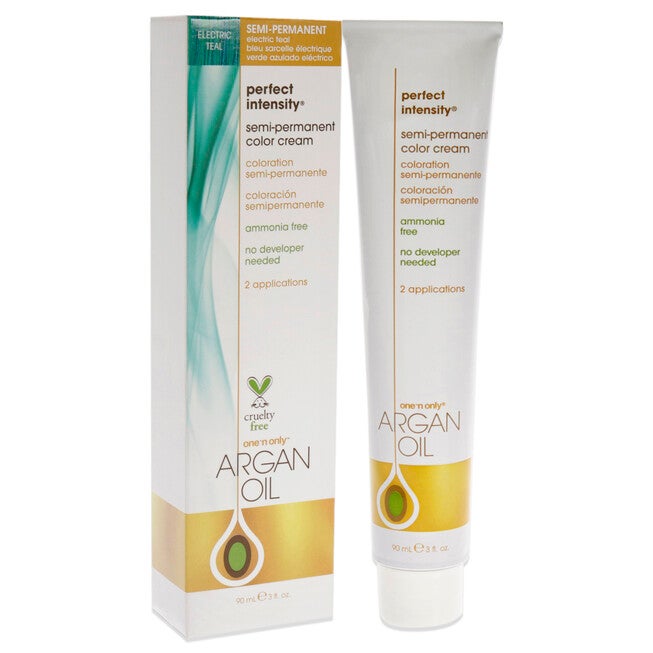 Argan Oil Perfect Intensity Semi-Permanent Color Cream - Electric Teal by One n Only for Unisex - 3 oz Hair Color, See Description, alternate image number 2