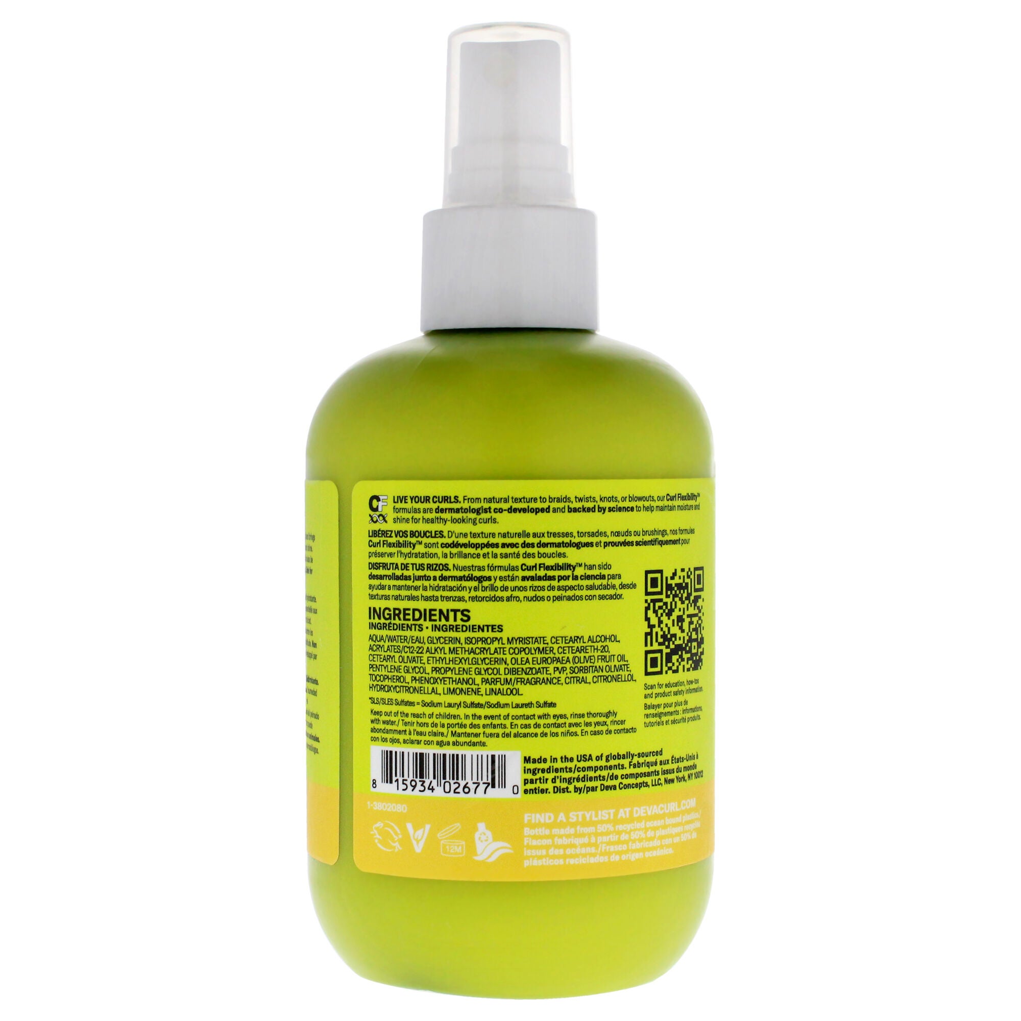 Moisture Seal Spray-NP by DevaCurl for Unisex - 8 oz Hair Spray, See Description, alternate image number 1