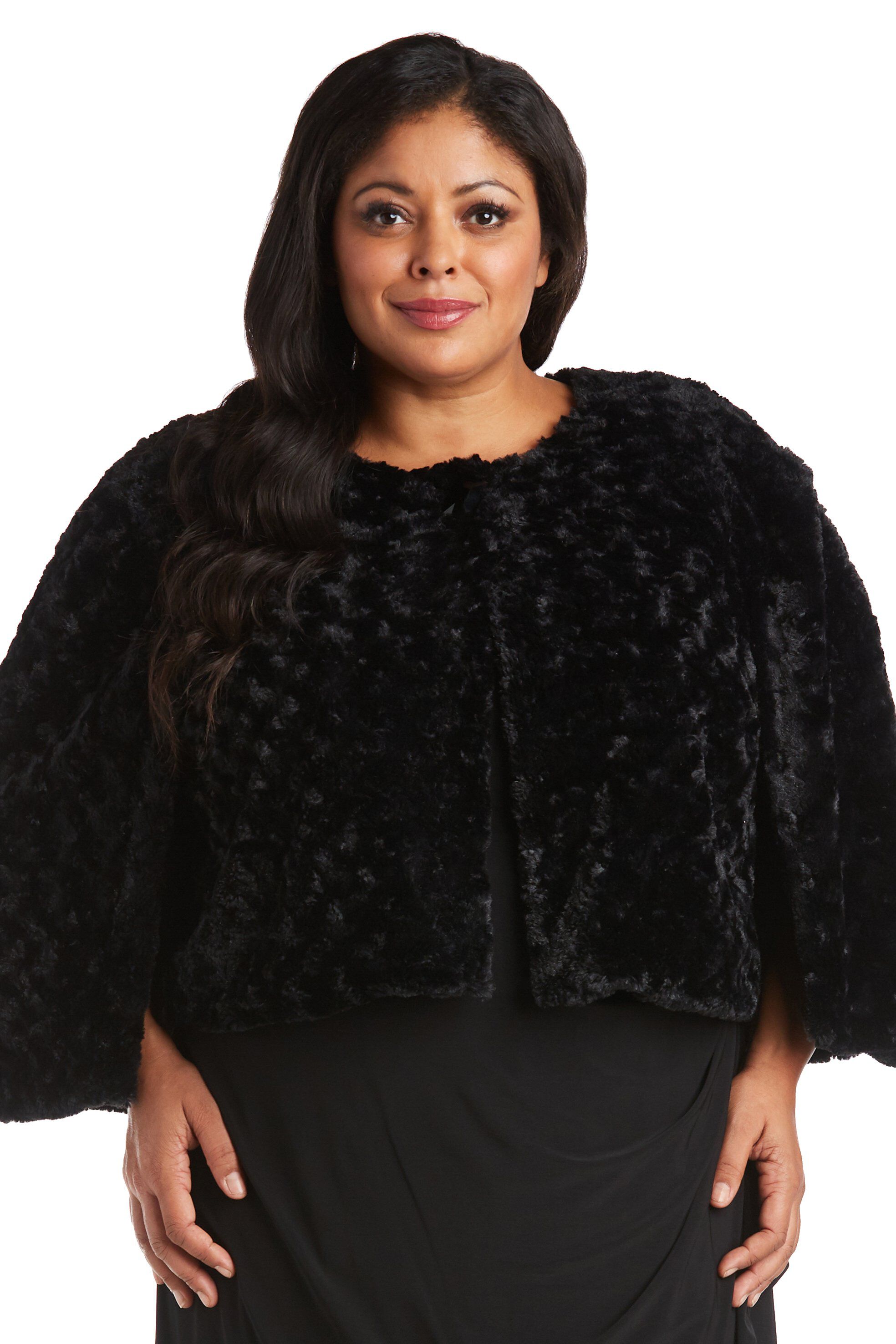 Faux Fur Capelet Jacket OneStopPlus