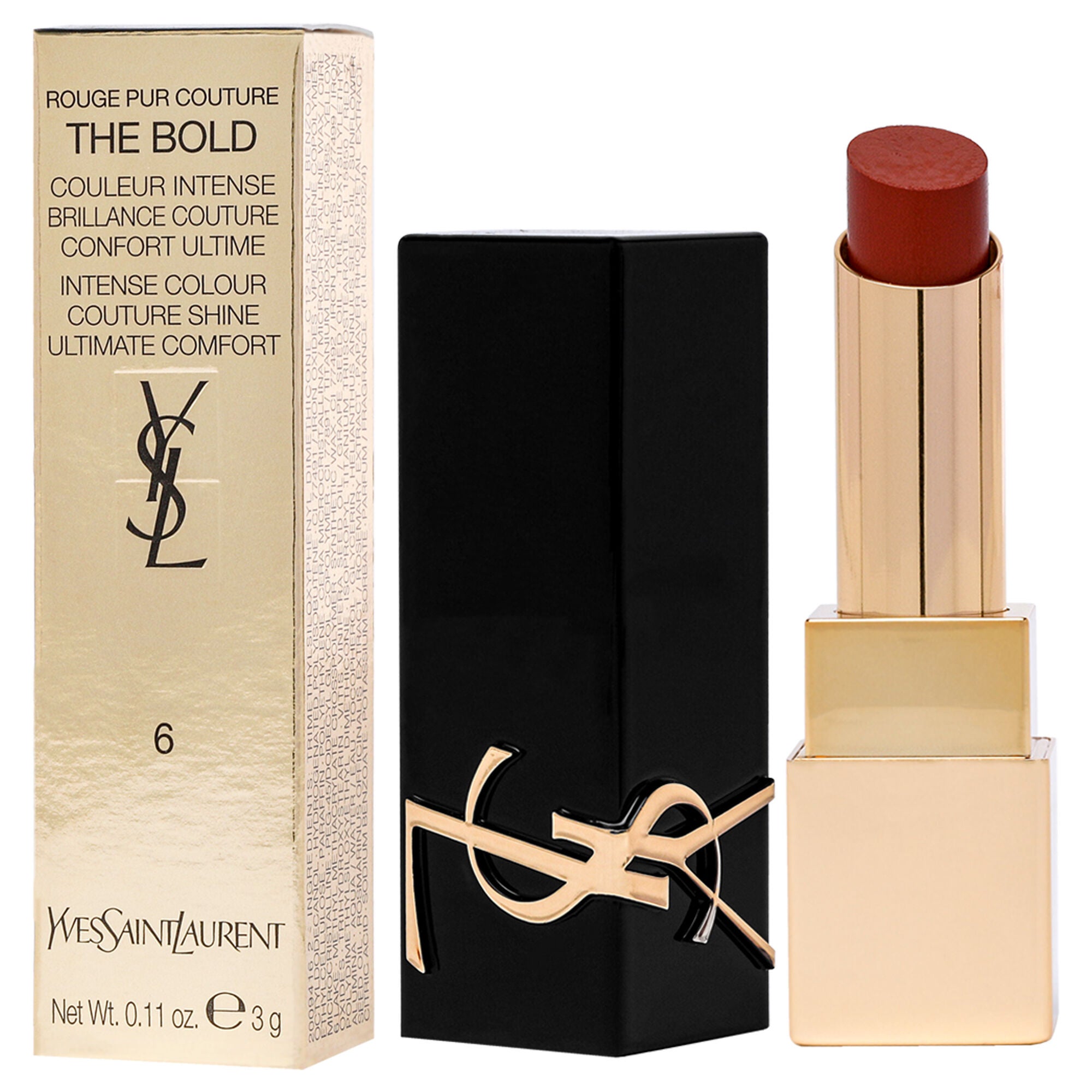 Rouge Pur Couture The Bold Lipstick - 6 Reignited Amber by Yves Saint Laurent for Women - 0.11 oz Lipstick, Brown, alternate image number 2