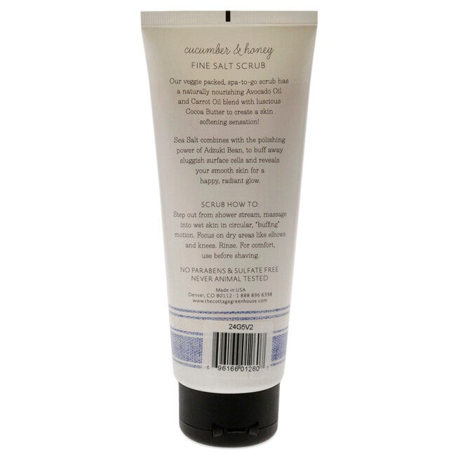 Fine Salt Scrub - Cucumber and Honey by The Cottage Greenhouse for Unisex - 10 oz Scrub, See Description, alternate image number 2