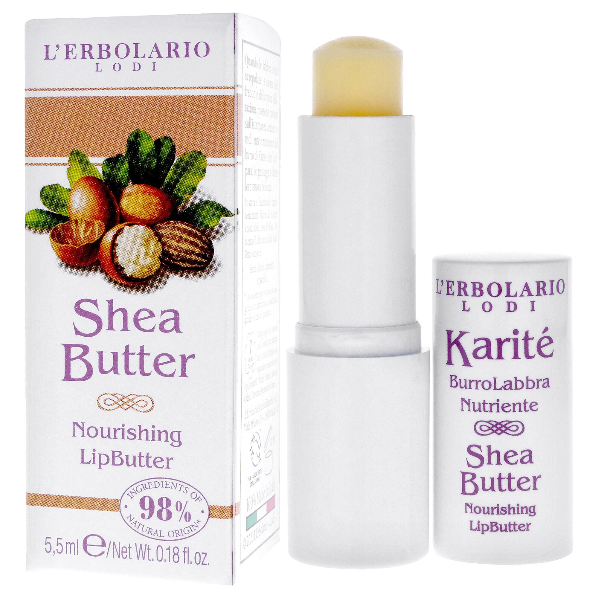 Nourishing Lips Butter - Shea Butter by LErbolario for Women - 0.18 oz Lip Balm, See Description, alternate image number 2