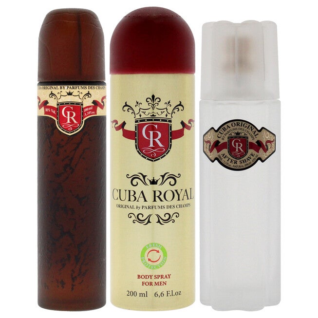 Cuba Royal by Cuba for Men - 3 Pc Gift Set 3.3oz EDT Spray, 6.7oz Body Spray, 3.3oz After Shave, See Description, alternate image number 4