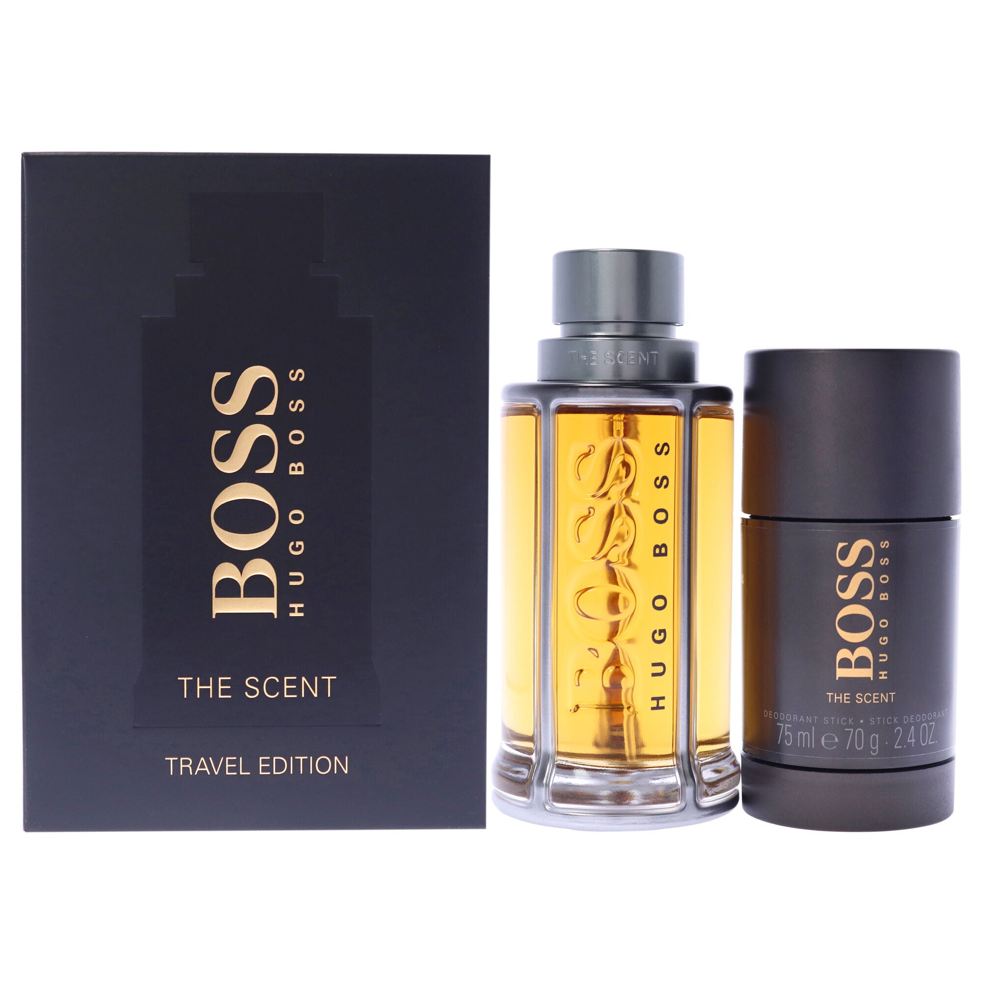 Boss The Scent by Hugo Boss for Men - 2 Pc Gift Set 3.3oz EDT Spray, 2.4oz Deodorant Stick, Clear, hi-res image number 0