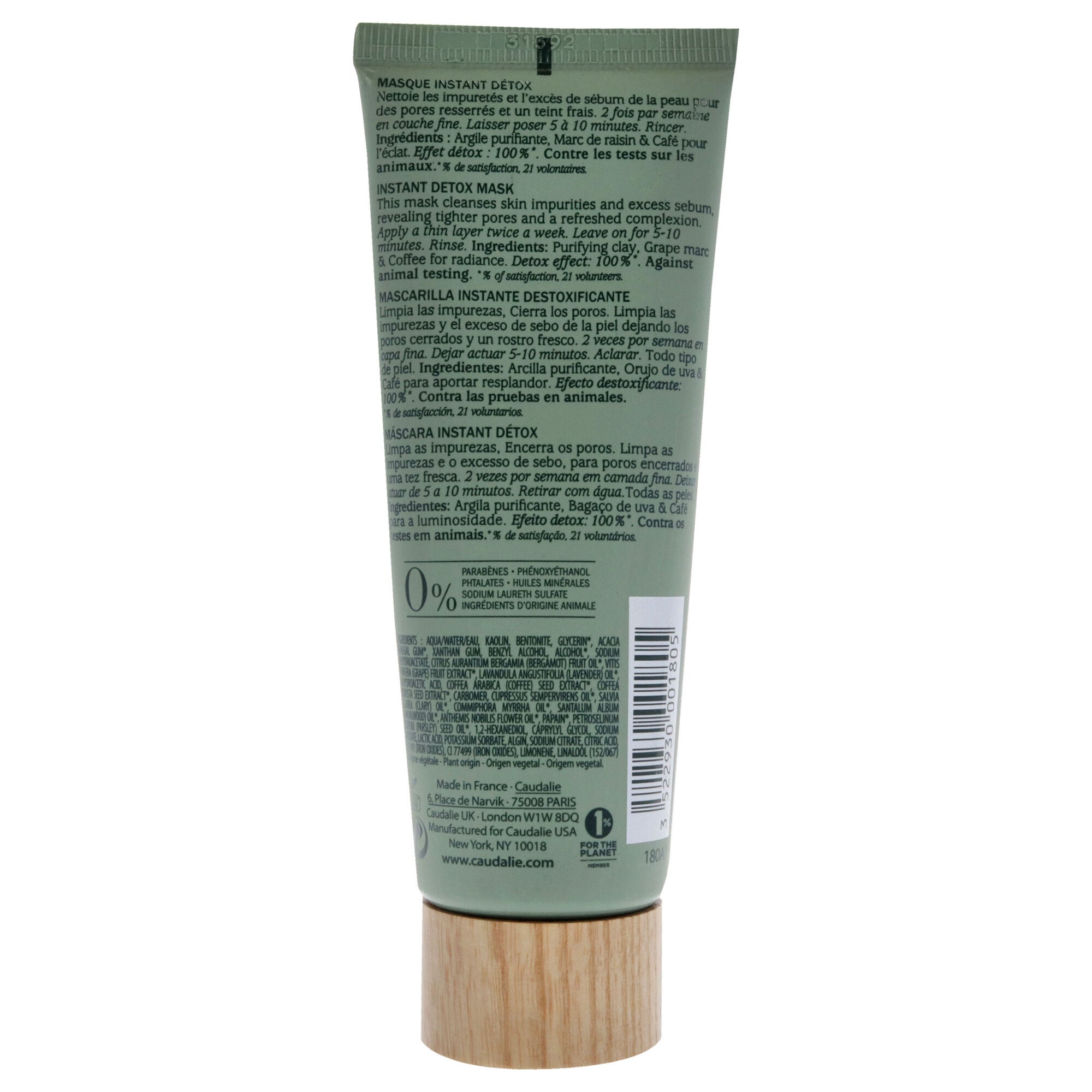 Instant Detox by Caudalie for Women - 2.5 oz Mask, See Description, alternate image number 2