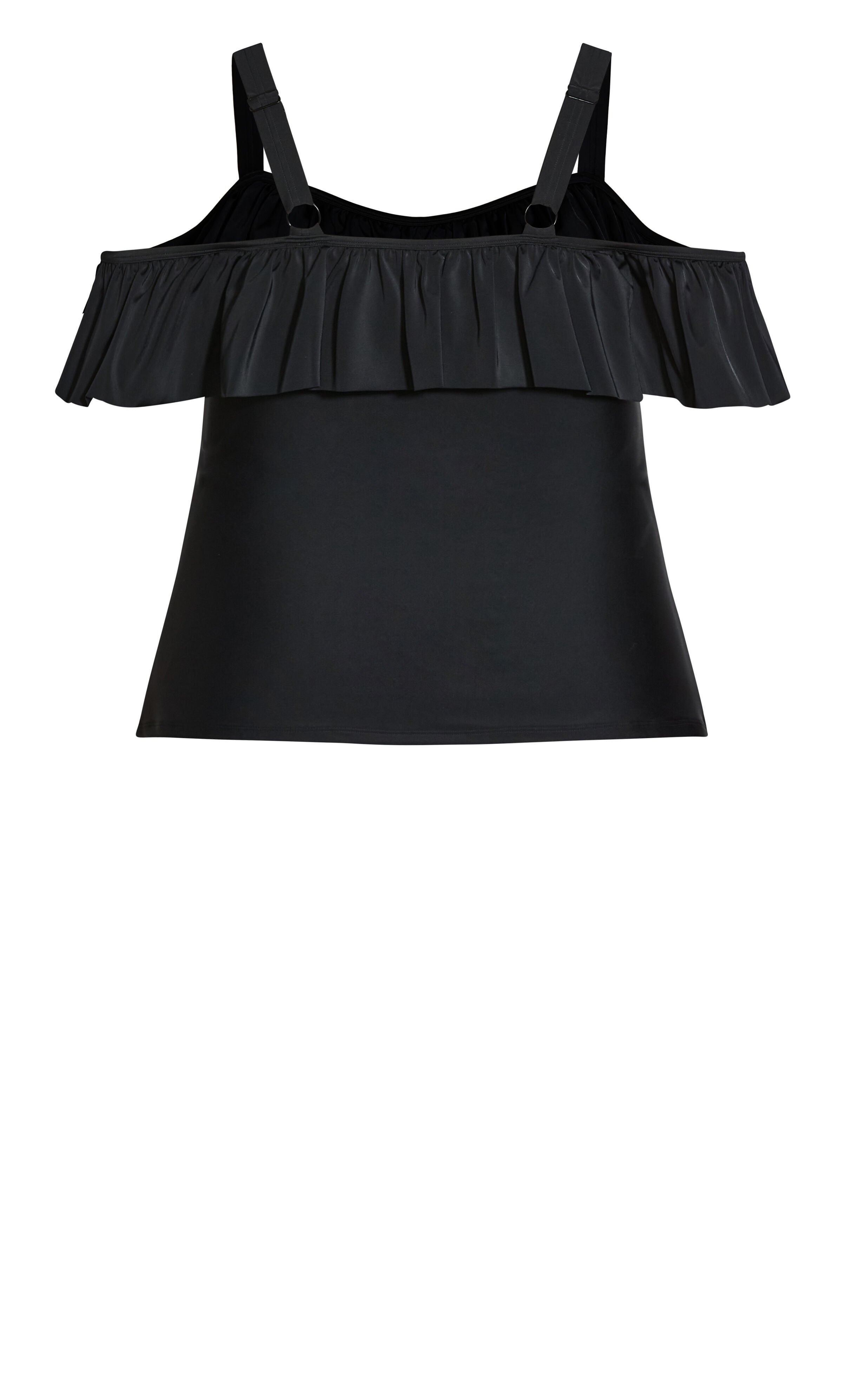 Ruffle Tankini Top - black, , alternate image number 3