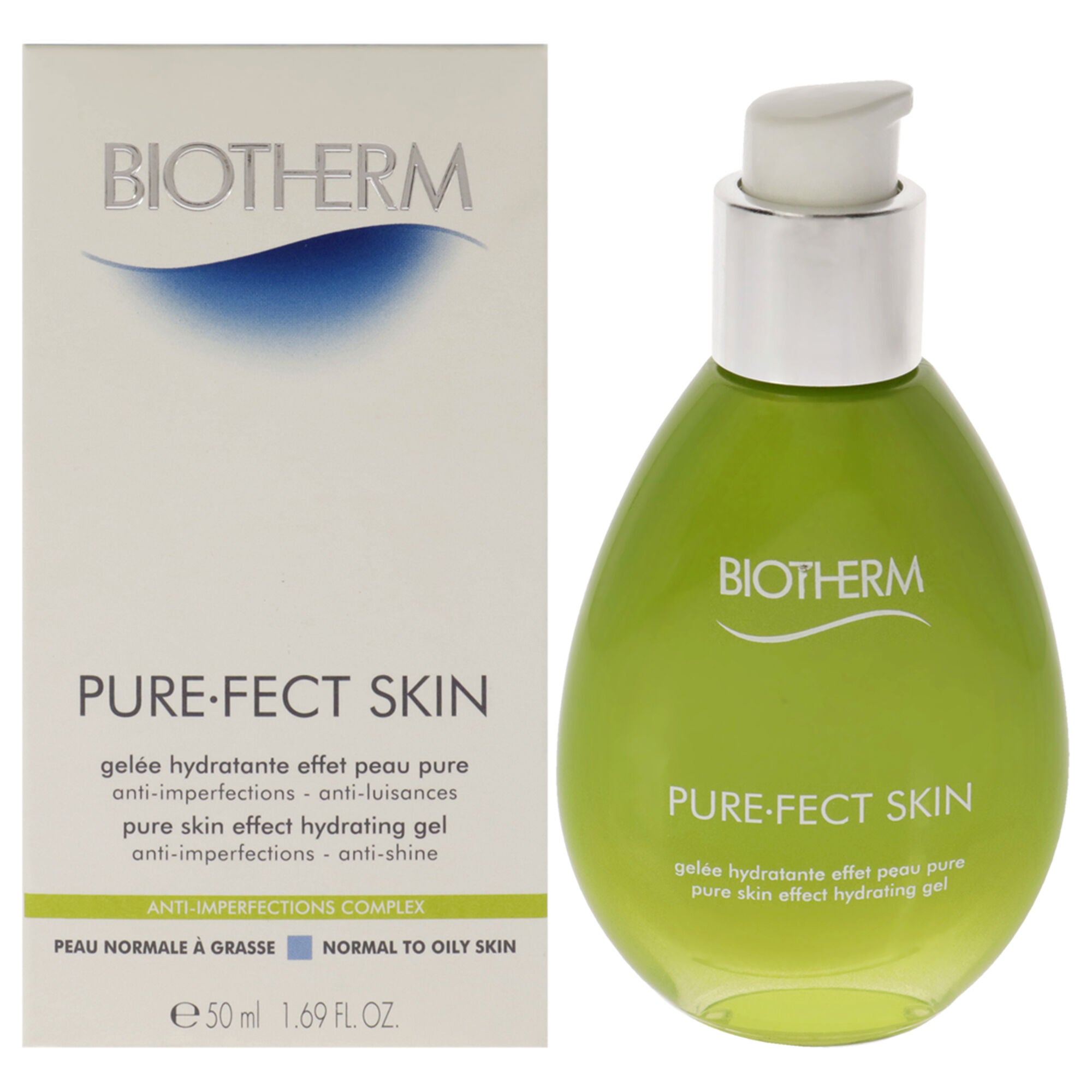 Pure-Fect Skin Pure Skin Effect Hydrating Gel - Normal to Oily Skin by Biotherm for Unisex - 1.69 oz Gel, See Description, hi-res image number 0