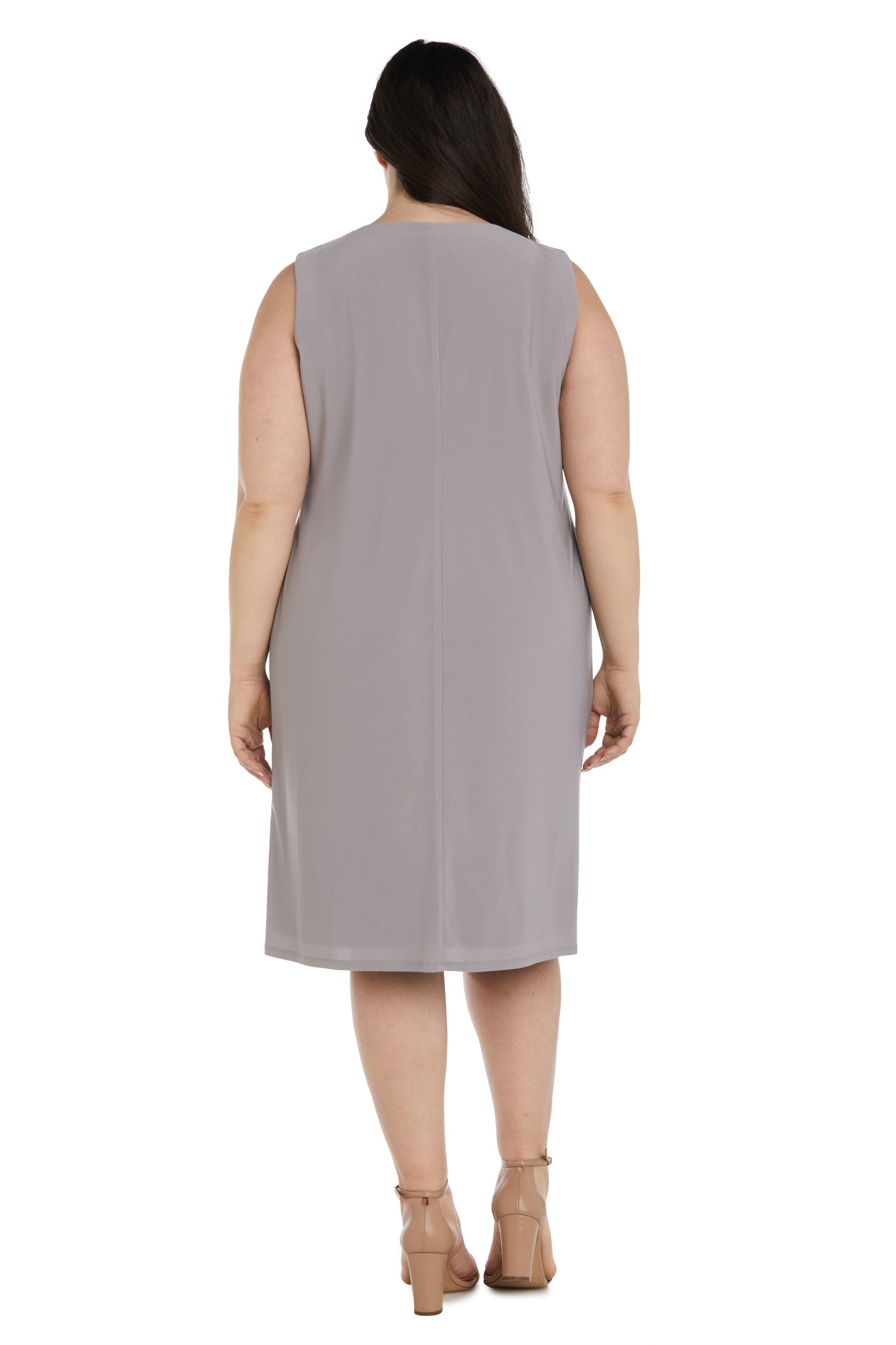 Soutache Dress and Jacket Set with Built In Necklace - Plus, , alternate image number 3