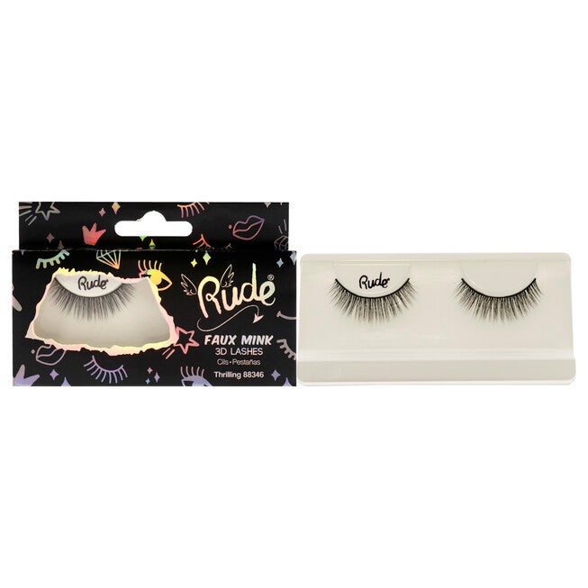 Essential Faux Mink 3D Lashes - Thrilling by Rude Cosmetics for Women - 1 Pc Pair, See Description, hi-res image number 0
